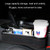 Car Central Control Seat Gap Storage Box with Dual USB Ambient Lights, Color: Carbon Fiber Black Co-pilot