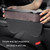 Car Central Control Seat Gap Storage Box with Dual USB Ambient Lights, Color: Suede Khaki Co-pilot