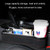Car Central Control Seat Gap Storage Box with Dual USB Ambient Lights, Color: Suede Khaki Co-pilot