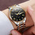 OLEVS 5563 Men Luminous Waterproof Quartz Watch(Black + Gold)