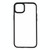 For iPhone 15 Frosted TPU + Transparent PC Phone Case(Black)