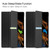 For Samsung Galaxy Tab S9 Ultra / S8 Ultra Custer Pure Color 3-Fold Holder Smart Leather Tablet Case(Black)