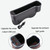 Car Central Control Seat Gap Storage Box with Dual USB Ambient Lights, Color: Carbon Fiber Black Principal Driver
