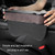 Car Central Control Seat Gap Storage Box with Dual USB Ambient Lights, Color: Carbon Fiber Black Principal Driver