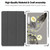 For Google Pixel Tablet Custer Painted 3-Fold Holder Smart Leather Tablet Case(Lazy Cat)