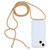 For iPhone 15 Transparent Acrylic Airbag Shockproof Phone Protective Case with Lanyard(Yellow Rainbow)