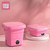 4.5L Mini Portable Folding Household Washing Machine Underwear Washer, Color: Fruit Pink(US Plug)