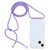For iPhone 15 Plus Transparent Acrylic Airbag Shockproof Phone Protective Case with Lanyard(Purple Rainbow)
