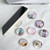 5pcs Transparent Crystal Ball Marble Texture Airbag Phone Holder Lazy Desktop Support Retractable Ring Stand(Brick Red)