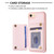 For iPhone SE 2022 / 2020 / 8 / 7 BF26 Wave Pattern Card Bag Holder Phone Case(Pink)