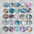 5pcs Transparent Crystal Ball Marble Texture Airbag Phone Holder Lazy Desktop Support Retractable Ring Stand(Light Gray)