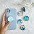 5pcs Transparent Crystal Ball Marble Texture Airbag Phone Holder Lazy Desktop Support Retractable Ring Stand(Light Gray)