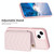 For iPhone 14 / 13 BF26 Wave Pattern Card Bag Holder Phone Case(Pink)