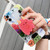 5pcs Cartoon Shape Airbag Ring Holder Epoxy Lazy Desktop Telescopic Phone Holder(Pumpkin Head)