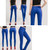 Mid-Waist Stretch Candy-Colored Tight Trousers Look-Sliming Jeans, Size: 29(Green)