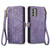 For Nokia XR20 Geometric Zipper Wallet Side Buckle Leather Phone Case(Purple)