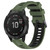 For Garmin Fenix 6 Pro Sports Two-Color Silicone Watch Band(Army Green+Black)