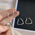S925 Silver Needle Earbuckle Womens Frosty Style Simple Temperament Stud Earrings Large Golden