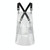 50 Silk Long 80cm Transparent TPU Apron Solid Color Webbing Adjustable Work Apron(Transparent + Black Webbing)