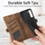 For Samsung Galaxy S21+ 5G Geometric Zipper Wallet Side Buckle Leather Phone Case(Brown)