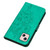 For iPhone 15 Plus Embossed Butterfly Leather Phone Case(Green)