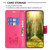 For iPhone 15 Pro Embossing Two Butterflies Pattern Leather Phone Case(Rose Red)