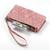 For Samsung Galaxy S21 FE Geometric Zipper Wallet Side Buckle Leather Phone Case(Pink)