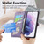For Samsung Galaxy S22 5G Geometric Zipper Wallet Side Buckle Leather Phone Case(Purple)