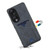 For Honor 90 Denior PU Back Cover Card Slot Holder Phone Case(Grey)