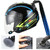 KUQIBAO Motorcycle Bluetooth Headset Double Lens Helmet With Braid, Size: L(White)