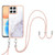 For Honor X8 4G Electroplating Marble Dual-side IMD Phone Case with Lanyard(White 006)