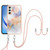 For Samsung Galaxy A24 4G Electroplating IMD TPU Phone Case with Lanyard(White Marble)