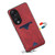 For Honor 90 Denior PU Back Cover Card Slot Holder Phone Case(Red)