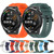 For Huawei Watch Buds Long & Short Sports Solid Color Silicone Watch Band Set(Black)