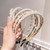 2pcs Sweet Pearl Headband Retro Versatile Hair Accessories, Color: 8