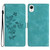 For Samsung Galaxy A23e / A23s Flower Butterfly Embossing Pattern Leather Phone Case(Sky Blue)