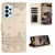 For Samsung Galaxy A72 Cat Embossing Pattern Leather Phone Case with Lanyard(Beige)