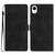 For Samsung Galaxy A23e / A23s Flower Butterfly Embossing Pattern Leather Phone Case(Black)