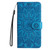 For iPhone 15 Pro Max Embossed Sunflower Leather Phone Case(Blue)