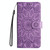 For iPhone 15 Pro Max Embossed Sunflower Leather Phone Case(Purple)