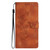 For Samsung Galaxy A13 4G Flower Butterfly Embossing Pattern Leather Phone Case(Brown)
