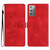 For Samsung Galaxy Note20 Flower Butterfly Embossing Pattern Leather Phone Case(Red)