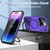 For iPhone 14 Plus Patronus MagSafe Magnetic Holder Phone Case(Purple)