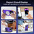 For iPhone 14 Plus Patronus MagSafe Magnetic Holder Phone Case(Purple)