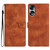 For Honor 70 Flower Butterfly Embossing Pattern Leather Phone Case(Brown)