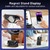 For iPhone 14 Plus Patronus MagSafe Magnetic Holder Phone Case(Black)