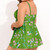 Two-Piece Suspender Skirt Swimsuit Digital Print Boxer Swimsuit Set, Size: XXL(Snake Pattern Flower)
