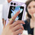 For Samsung Galaxy Z Flip5 GKK Electroplating Phone Case with Ring(Blue)