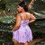 Two-Piece Suspender Skirt Swimsuit Digital Print Boxer Swimsuit Set, Size: XXXL(Green Flower)