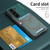 For Samsung Galaxy Z Fold5 Skin-feel Solid Color Back Cover Denim Card Phone Case(Green)